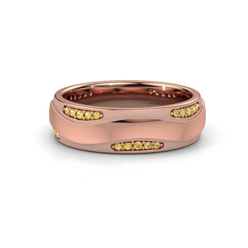 Image of Wedding ring WH2062L26BM<br/>585 rose gold ±6x2 mm<br/>Yellow sapphire