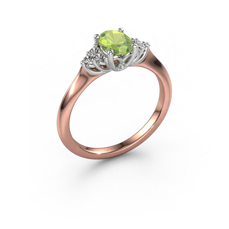 Verlobungsring Felipa OVL 585 Roségold Peridot 7x5 mm
