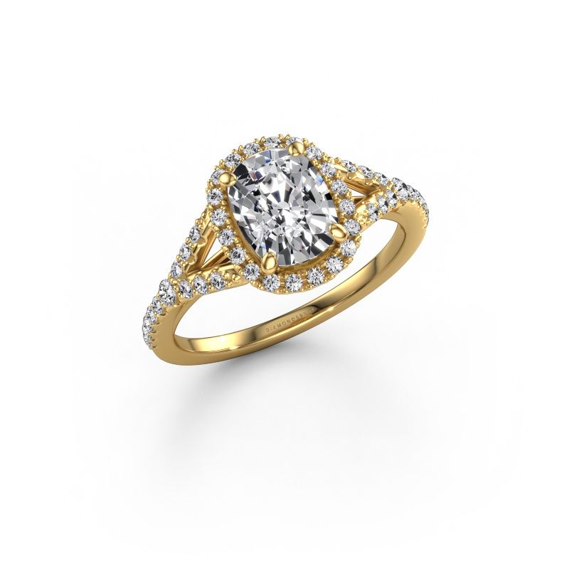 Engagement ring Kimber CSH 585 gold lab grown diamond 1.589 crt