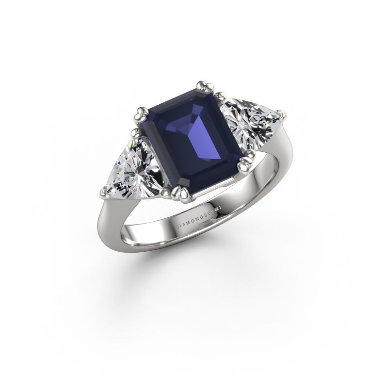Verlobungsring Paula 950 Platin Saphir 9x7 mm