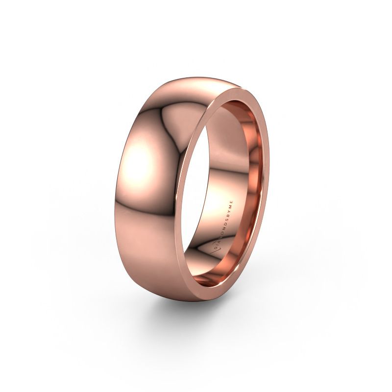 Trouwring WH6120M27C 585 rosé goud ±7 x 2,2 mm