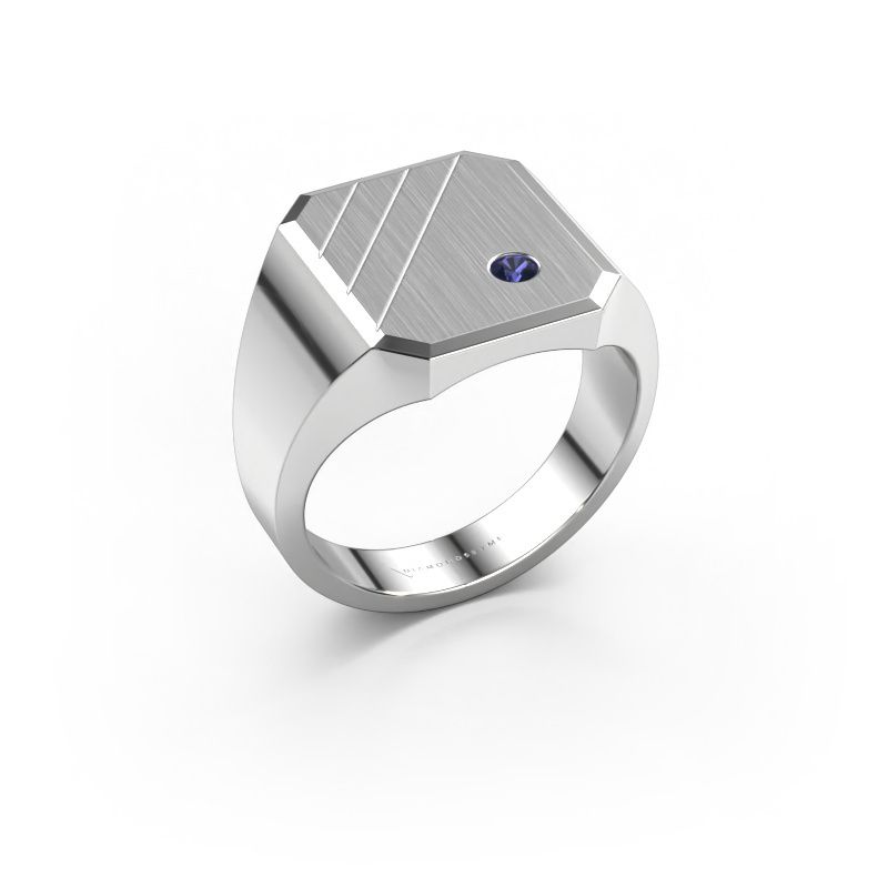 Siegelring Patrick 3 950 Platin Saphir 2.5 mm