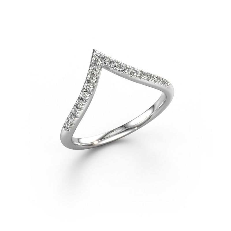Stackable ring SR10D4H 950 platinum lab grown diamond 0.143 crt