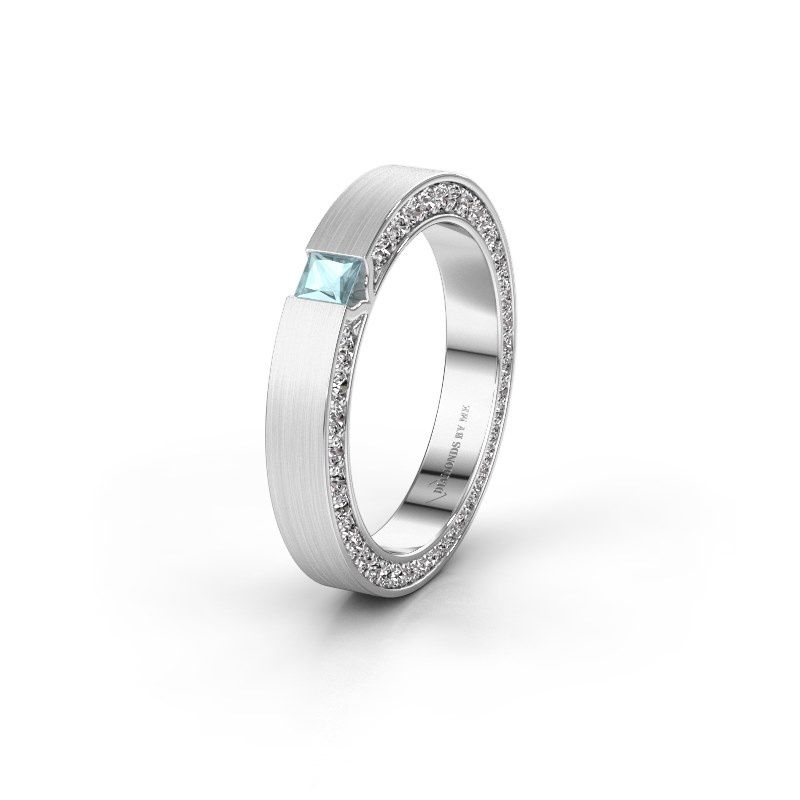 Image de Alliance WH2140L14B<br/>950 platine ±3&comma;5x2 mm<br/>Aigue-marine