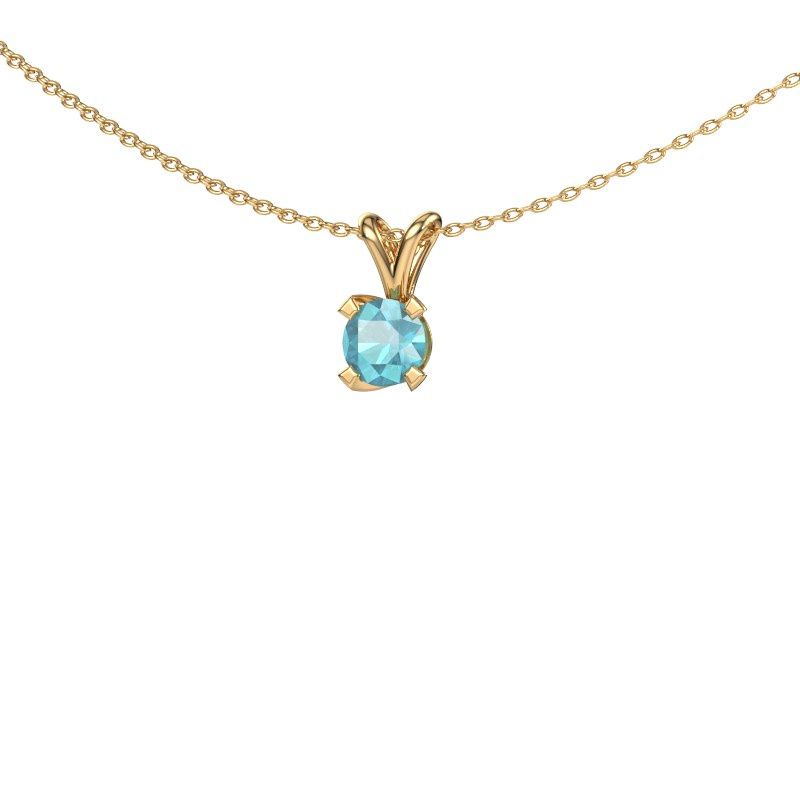 Pendant Eva 585 gold blue topaz 5 mm