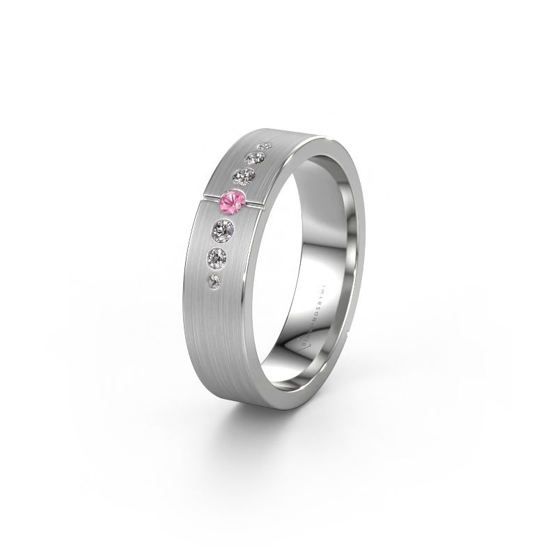 Ehering WH1101L15SAM 585 Weißgold Pink Saphir ±5x1.7 mm