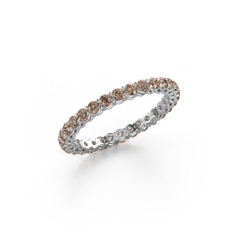 Stackable ring Michelle full 2.0 950 platinum brown diamond 0.930 crt