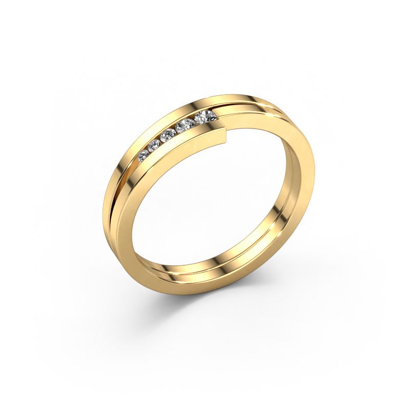 Bague Cato 585 or jaune diamant 0.125 crt