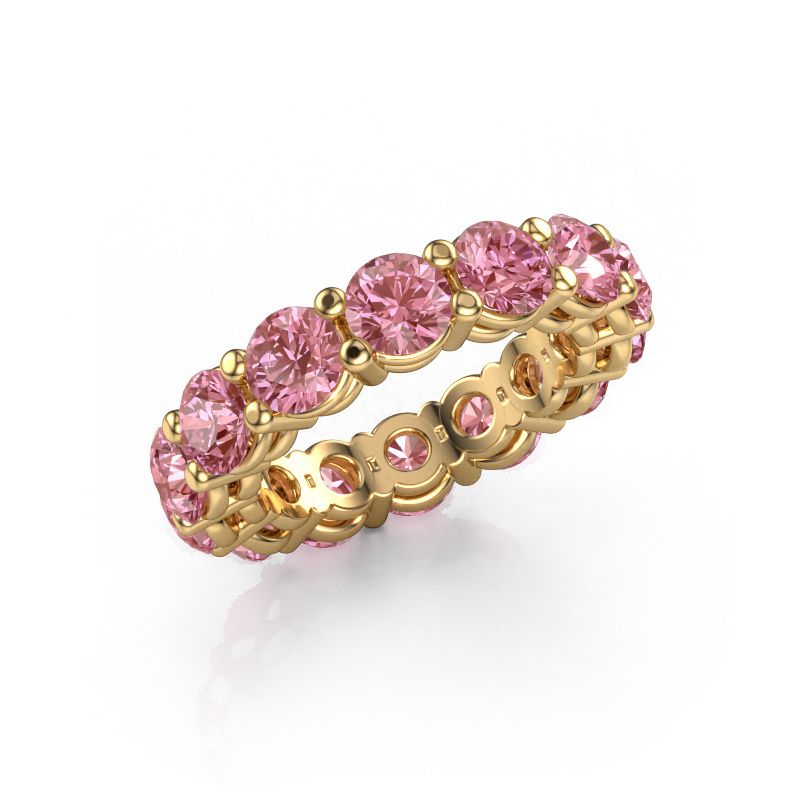 Stackable ring Michelle full 4.7 585 gold pink lab grown diamond 4.7 mm