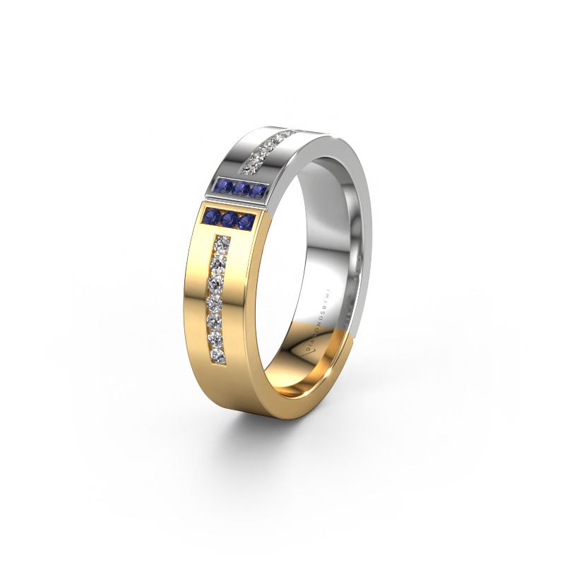 Wedding ring WH1106L15AP20 585 gold sapphire ±5x1.7 mm