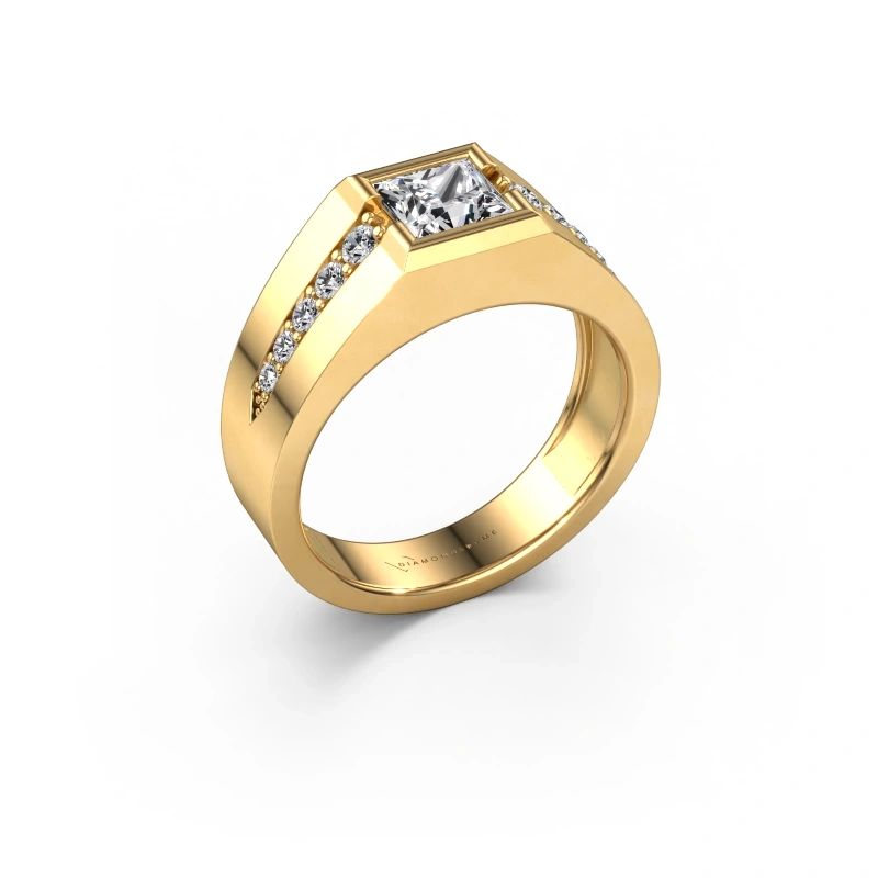Pinky ring Simon 585 gold lab grown diamond 1.282 crt