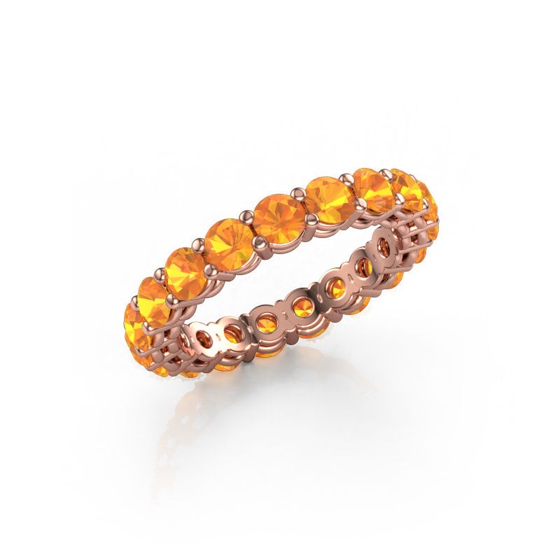 Bague superposable Michelle full 3.4 585 or rose citrine 3.4 mm