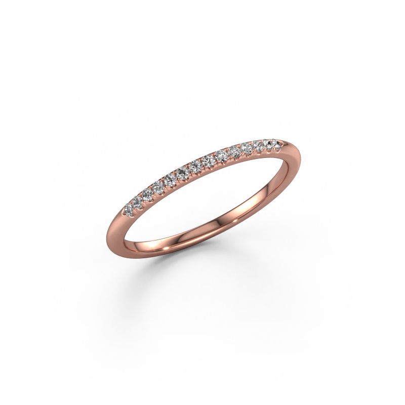 Bague superposable SR10B4H 585 or rose diamant synthétique 0.113 crt