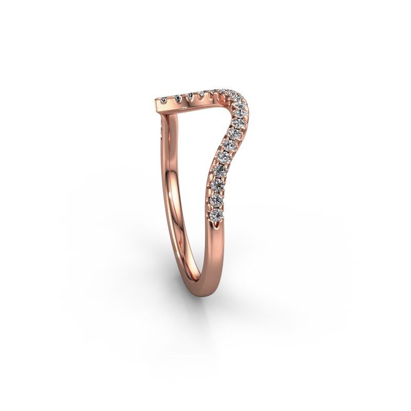 Afbeelding van Aanschuifring SR0633-5<br/>585 rosé goud<br/>Diamant 0.23 crt