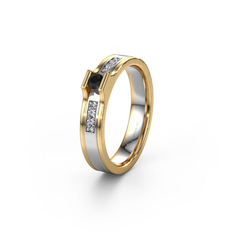Ehering WH2110L14A 585 Weißgold Schwarz Diamant ±4x1.7 mm