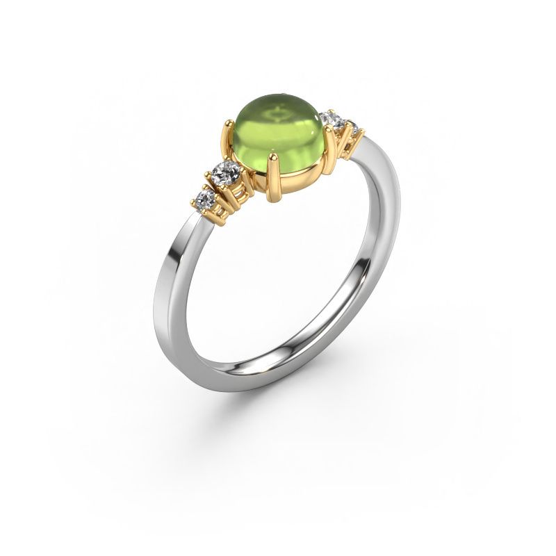 Ring Regine 585 Weißgold Peridot 5 mm