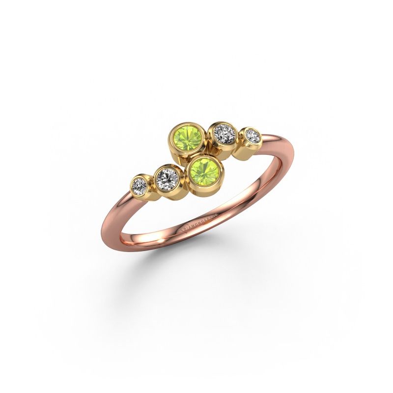 Ring Lonnie 585 Roségold Peridot 2.5 mm