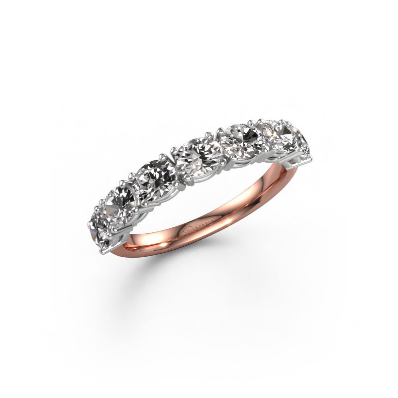 Ring Vivienne half OVL 585 rose gold lab-grown diamond 1.05 crt