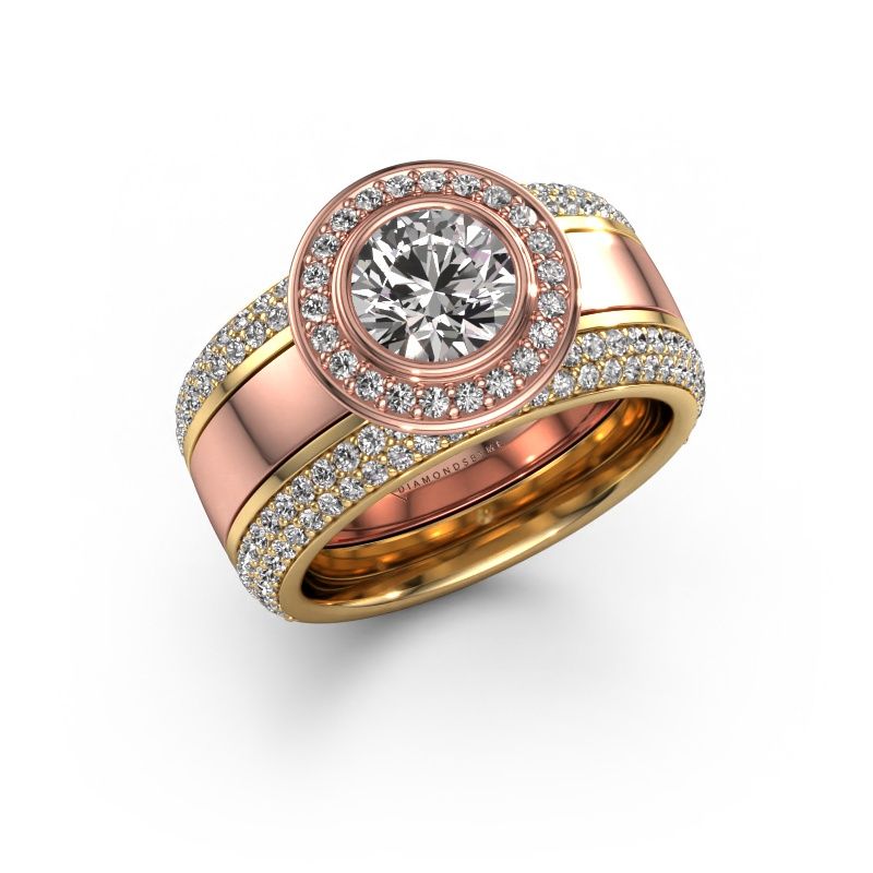Ring Roxie 585 rose gold zirconia 6.5 mm