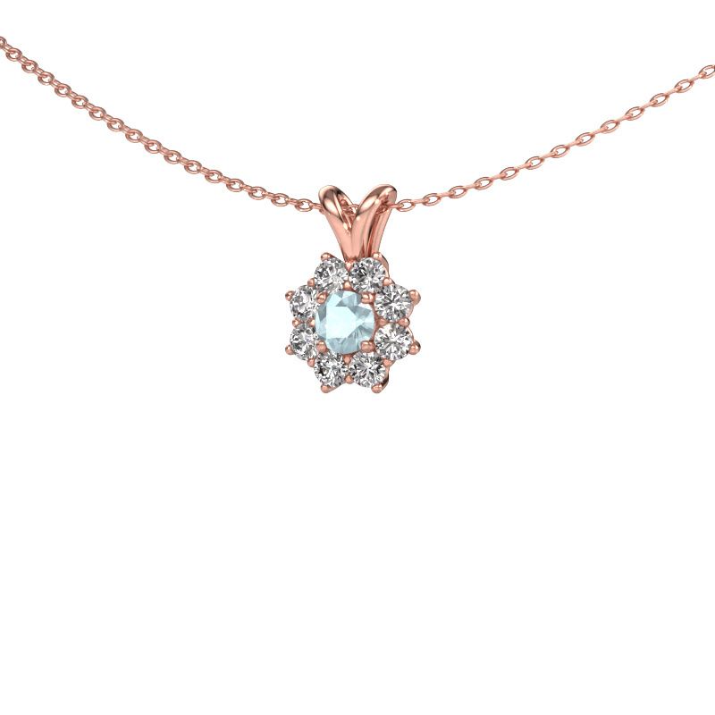 Pendant Carolyn 585 rose gold aquamarine 4 mm
