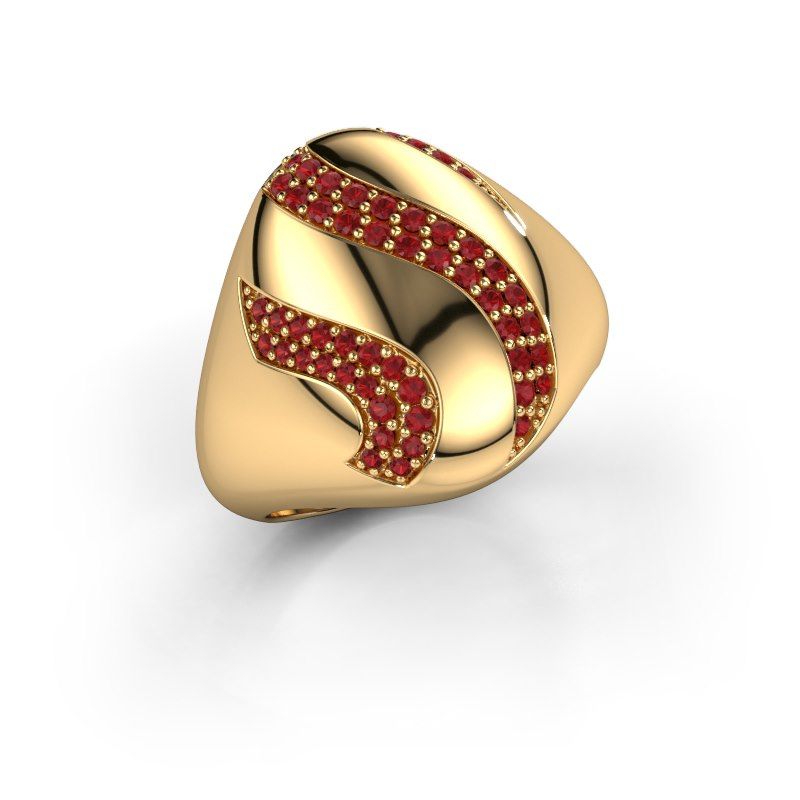 Image de Bague Vilma<br/>585 or jaune<br/>Rubis 1.2 mm