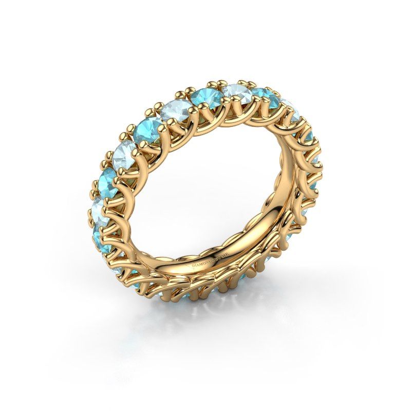 Afbeelding van Ring Fenna<br/>585 goud<br/>Blauw topaas 3 mm
