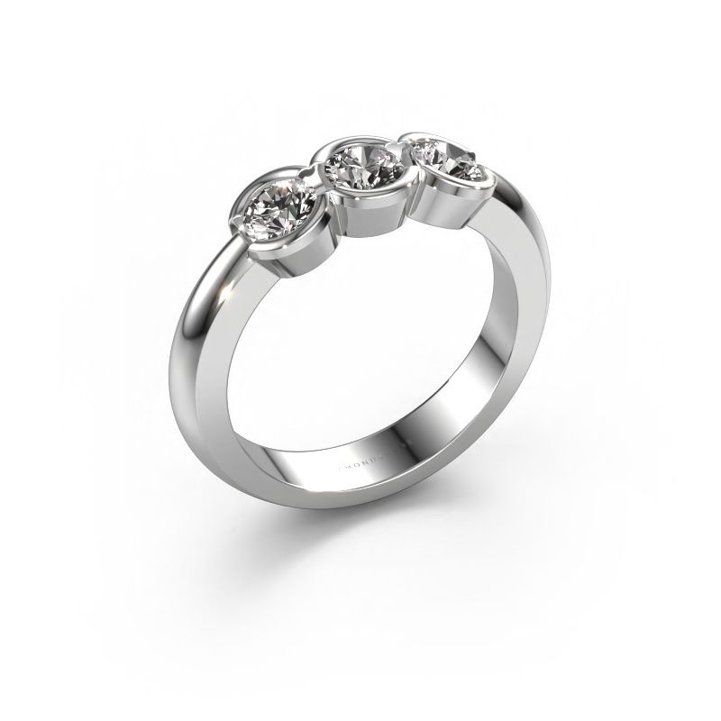 Ring Lotte 3 950 Platin Diamant 0.75 crt
