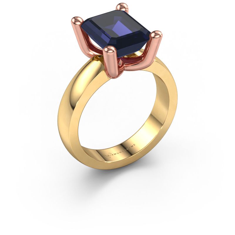 Ring Clelia EME 585 gold sapphire 10x8 mm