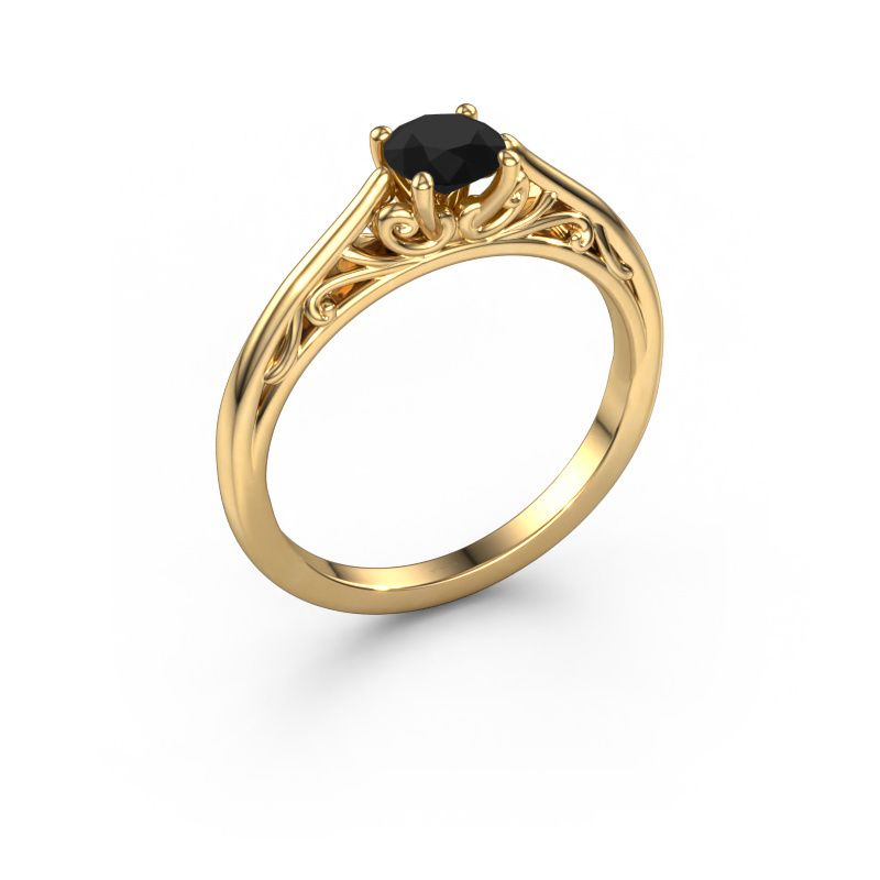 Verlobungsring Shannon rnd 585 Gold Schwarz Diamant 0.60 crt