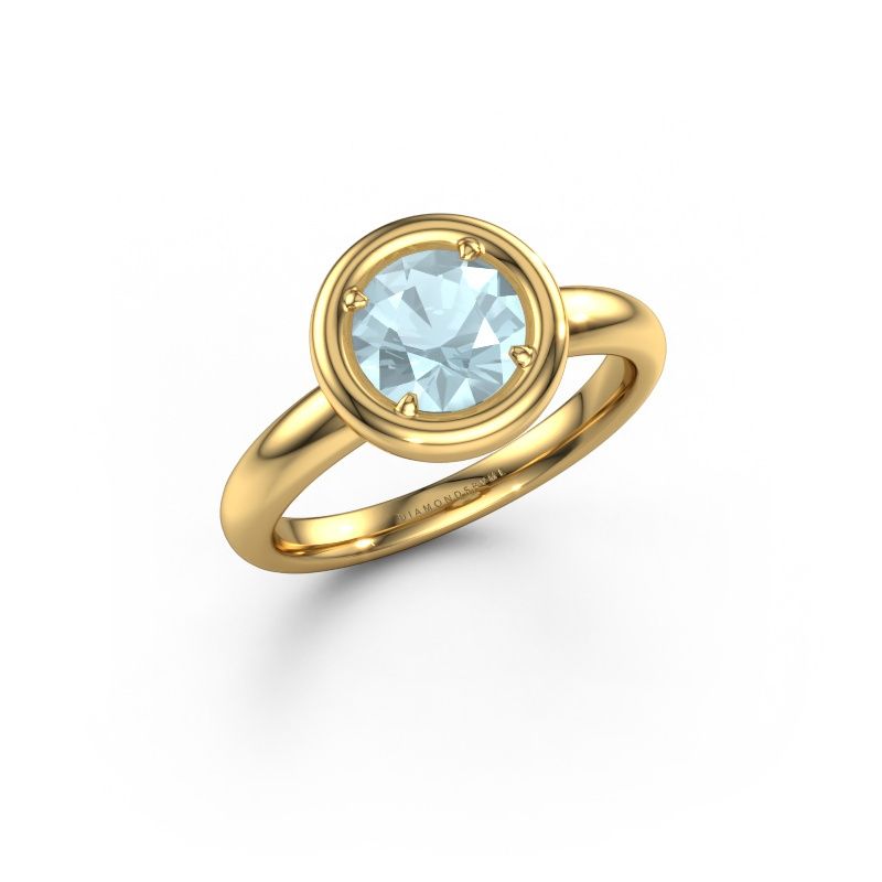 Engagement ring Noa RND 585 gold aquamarine 6.8 mm