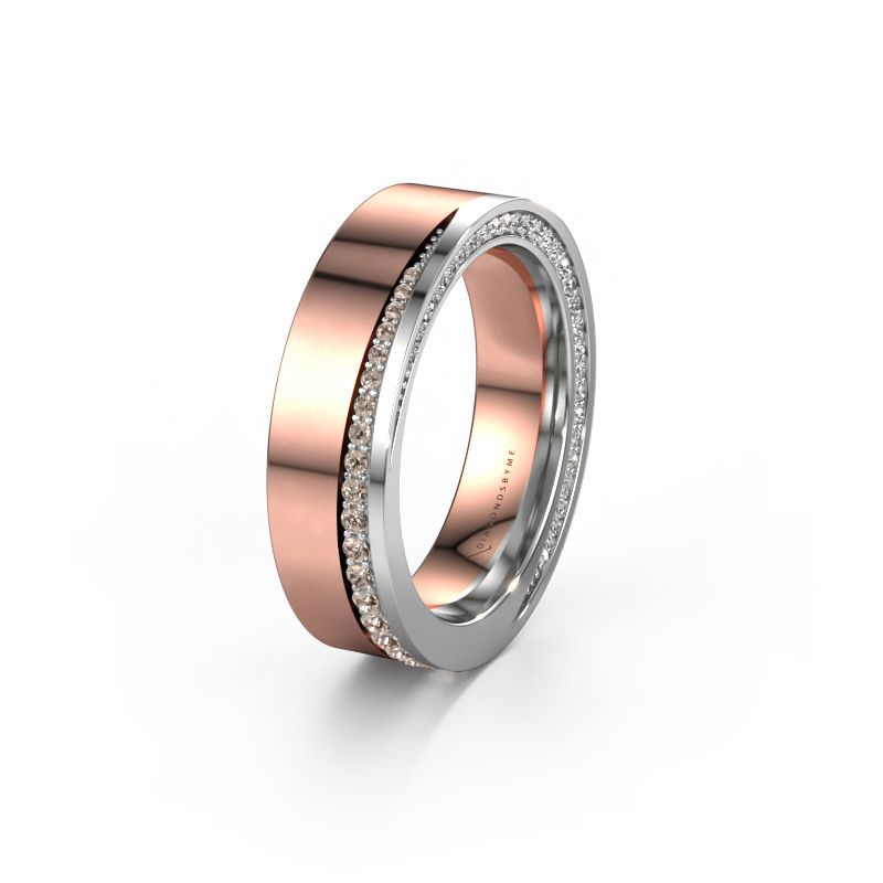 Alliance WH1002L15DP 585 or rose diamant brun ±6 x 2,3 mm
