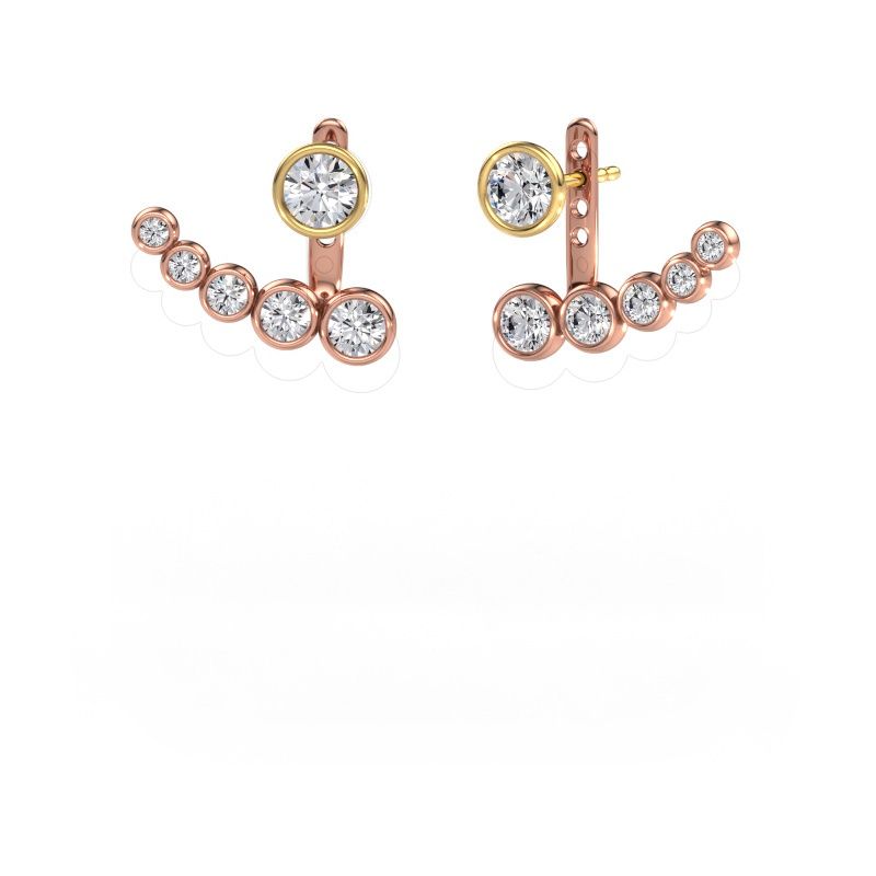 Earrings Wendy 585 rose gold lab grown diamond 2.19 crt
