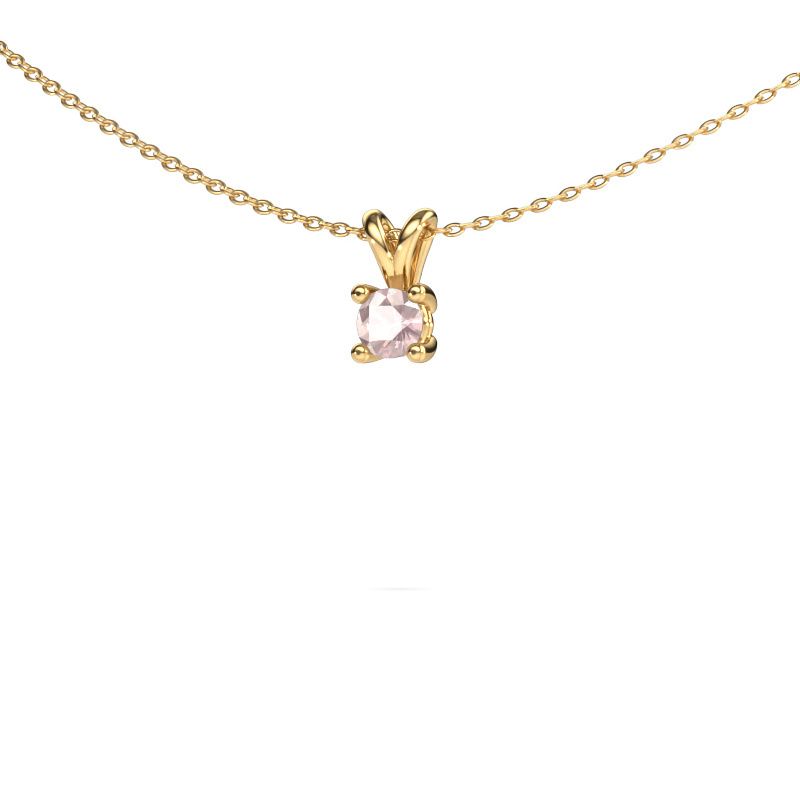 Pendant Sam RND 585 gold morganite champagne 5 mm