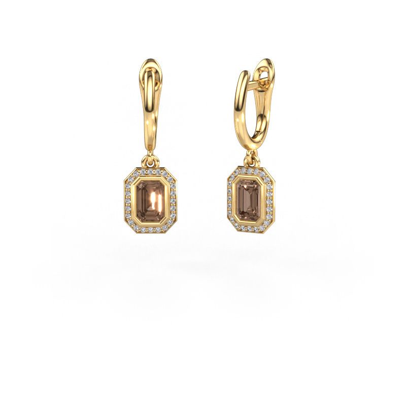 Ohrhänger Noud EME 585 Gold Braun Diamant 0.70 crt
