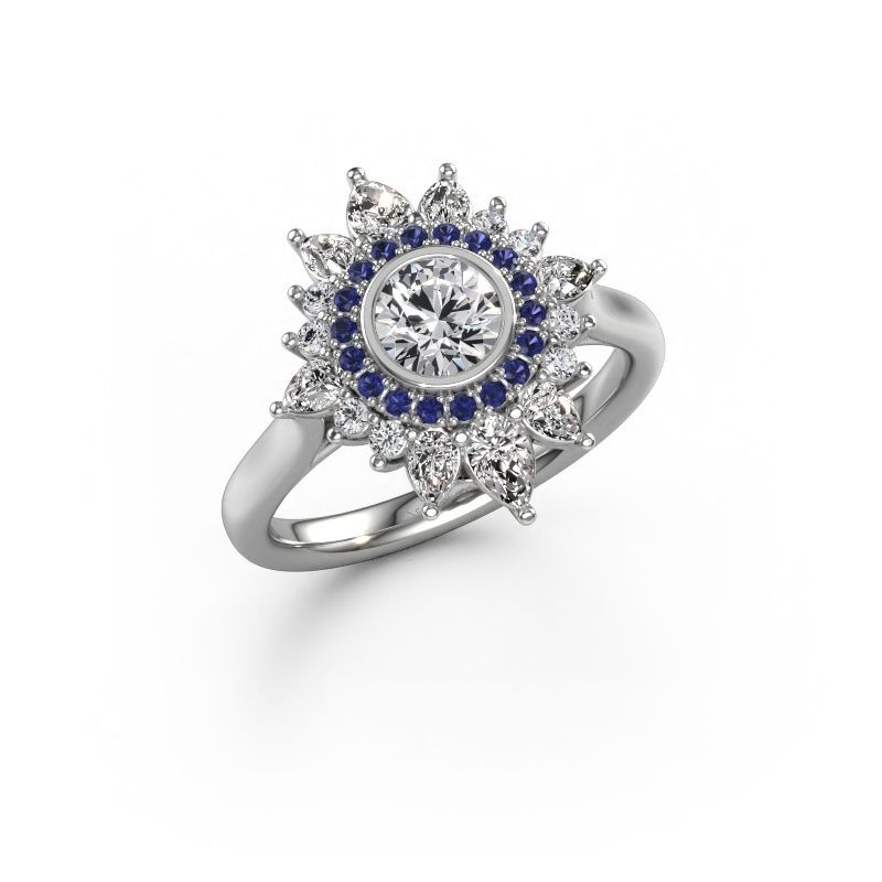 Verlovingsring Tianna 585 witgoud lab-grown diamant 1.736 crt