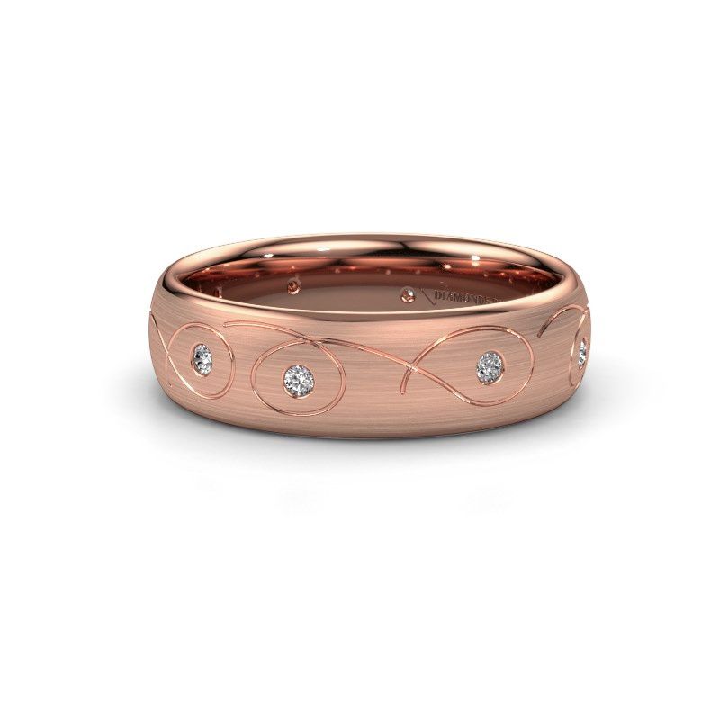 Image of Wedding ring WH2068L36BM<br/>585 rose gold ±6x2 mm<br/>Zirconia