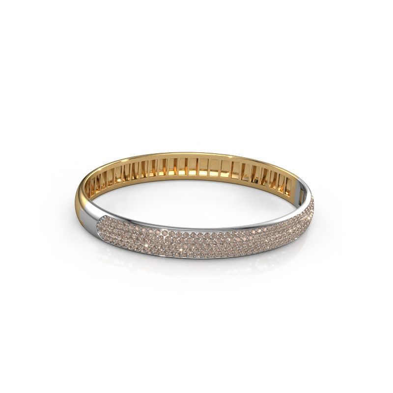 Armreif Emely 8mm 585 Gold Braun Diamant 3.036 crt