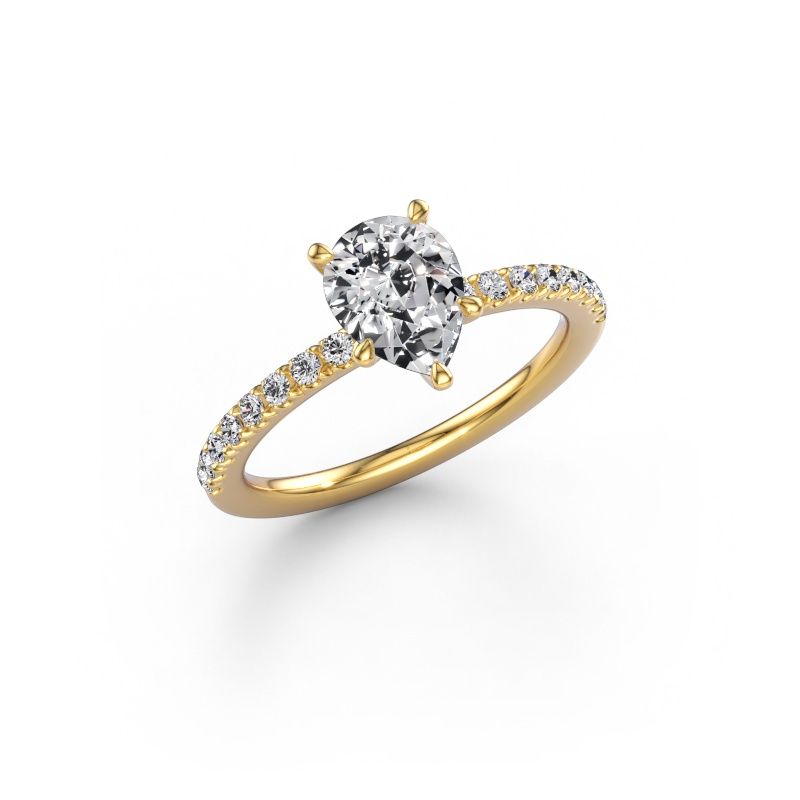 Engagement ring Crystal PER 2 585 gold lab grown diamond 1.00 crt