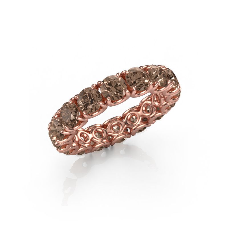 Ring Estee 4.2 585 rose gold brown diamond 4.80 crt