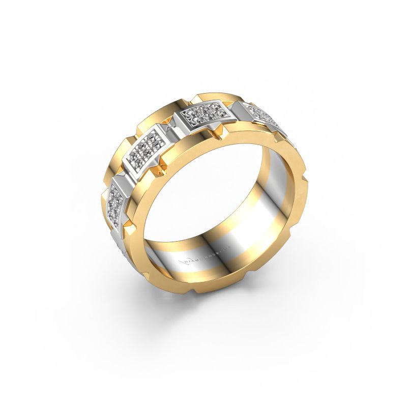 Men's ring Ricardo 3 585 white gold lab-grown diamond 0.405 crt