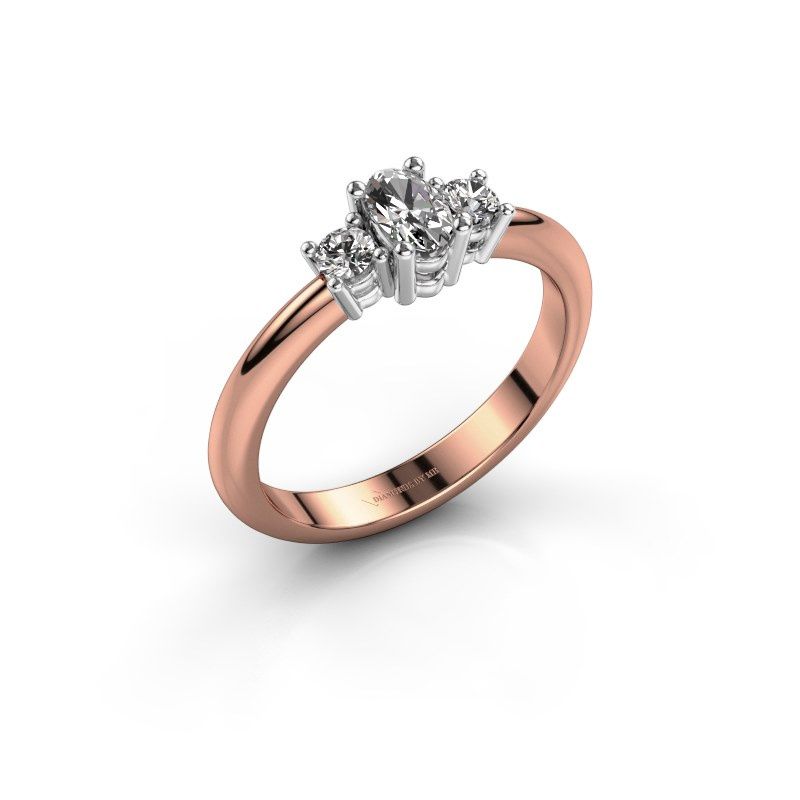 Image de Bague de fiançailles Karie<br/>585 or rose<br/>Diamant synthétique 0.39 crt
