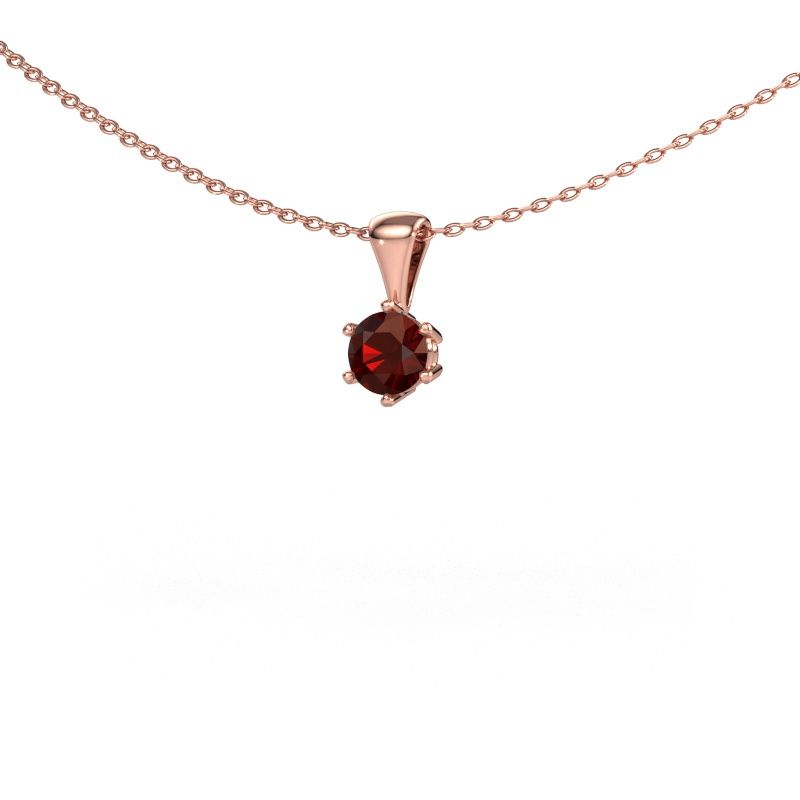 Ketting Fay 585 rosé goud granaat 4.7 mm