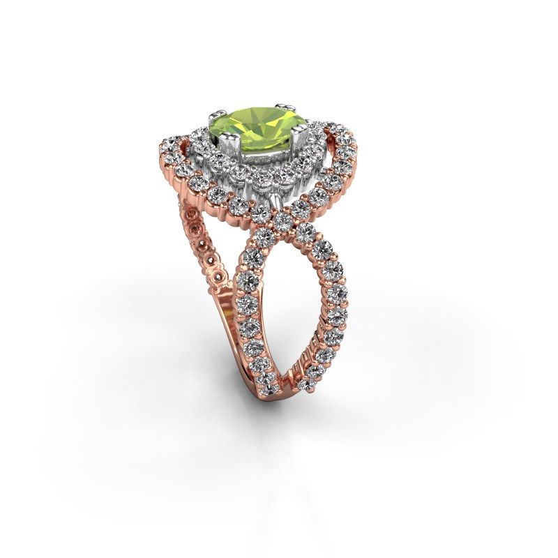 Image de Bague Chau<br/>585 or rose<br/>Péridot 7x5 mm