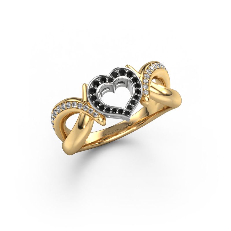 Anillo Earlie 2 585 oro diamante negro 0.259 crt