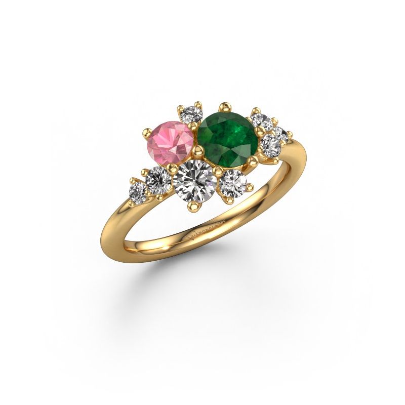 Ring Veronica 585 gold emerald 5.4 mm