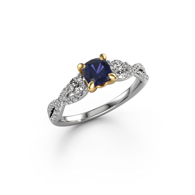 Verlobungsring Marilou CUS 585 Weißgold Saphir 5 mm