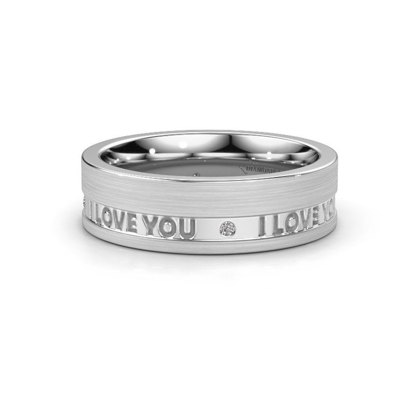 Image of Wedding ring WH2076L16CM<br/>585 white gold ±6x2.2 mm<br/>Lab-grown diamond 0.03 crt