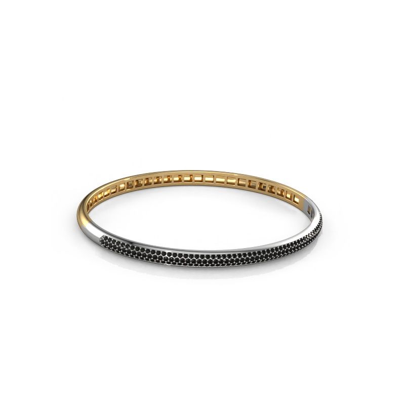 Armreif Emely 4mm 585 Gold Schwarz Diamant 1.409 crt