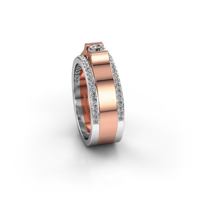 Afbeelding van Herenring Danillo<br/>585 rosé goud<br/>Zirkonia 4.2 mm