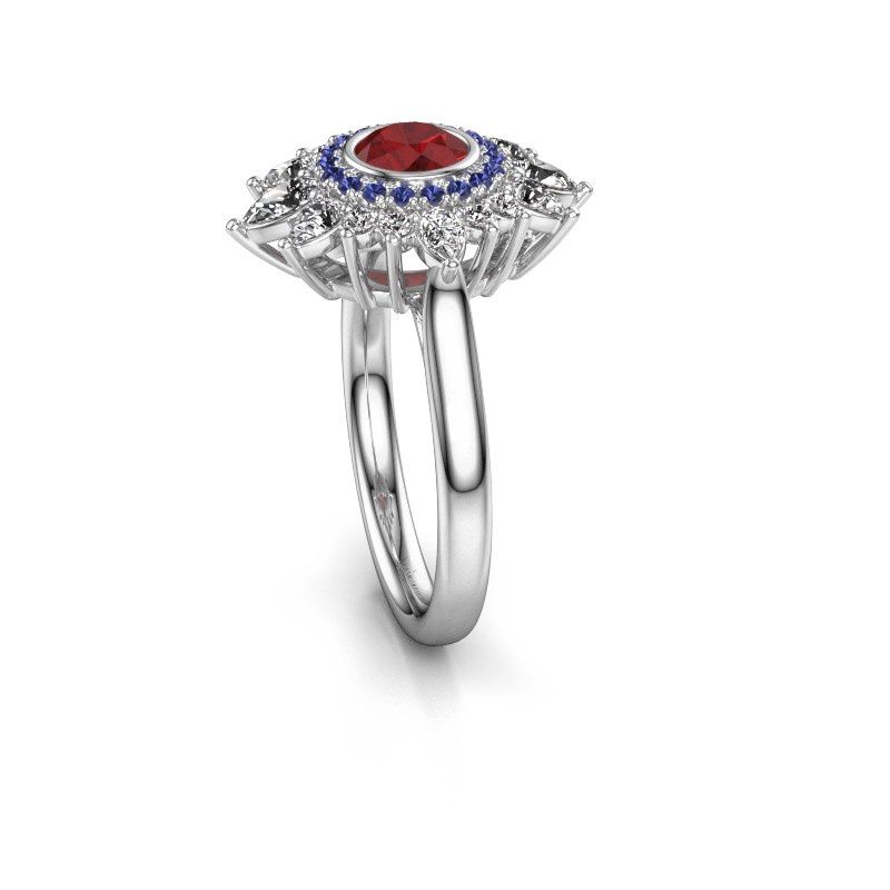 Image of Engagement ring Tianna 585 white gold ruby 5 mm